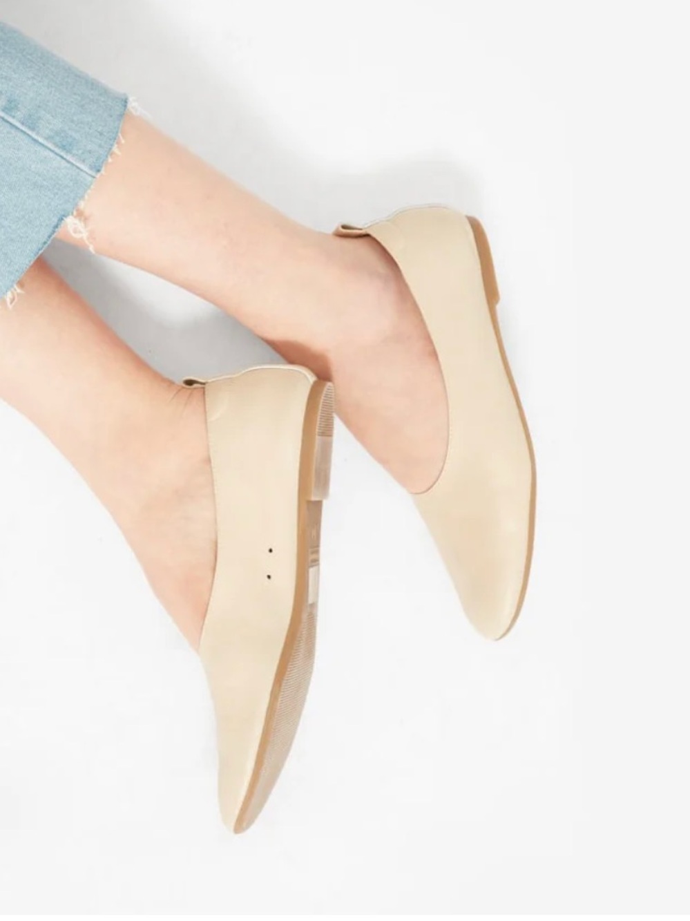 Everlane Day Glove Cream Leather Slip-On Ballet Flats - Excellent condition